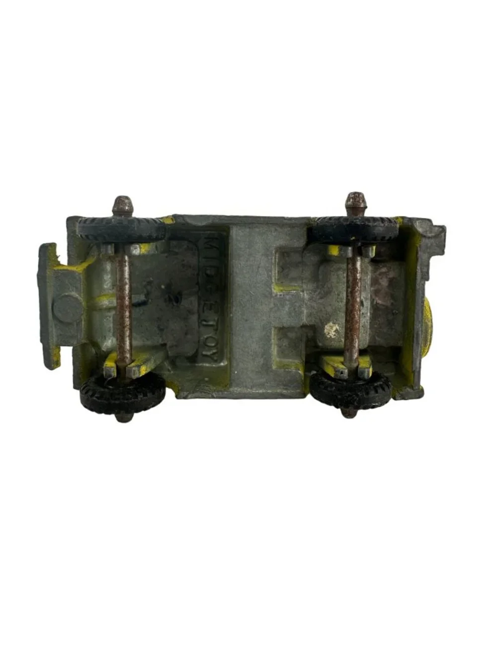 Rare Tootsietoy Vintage Metal Die Cast Yellow Jeep Toy Model